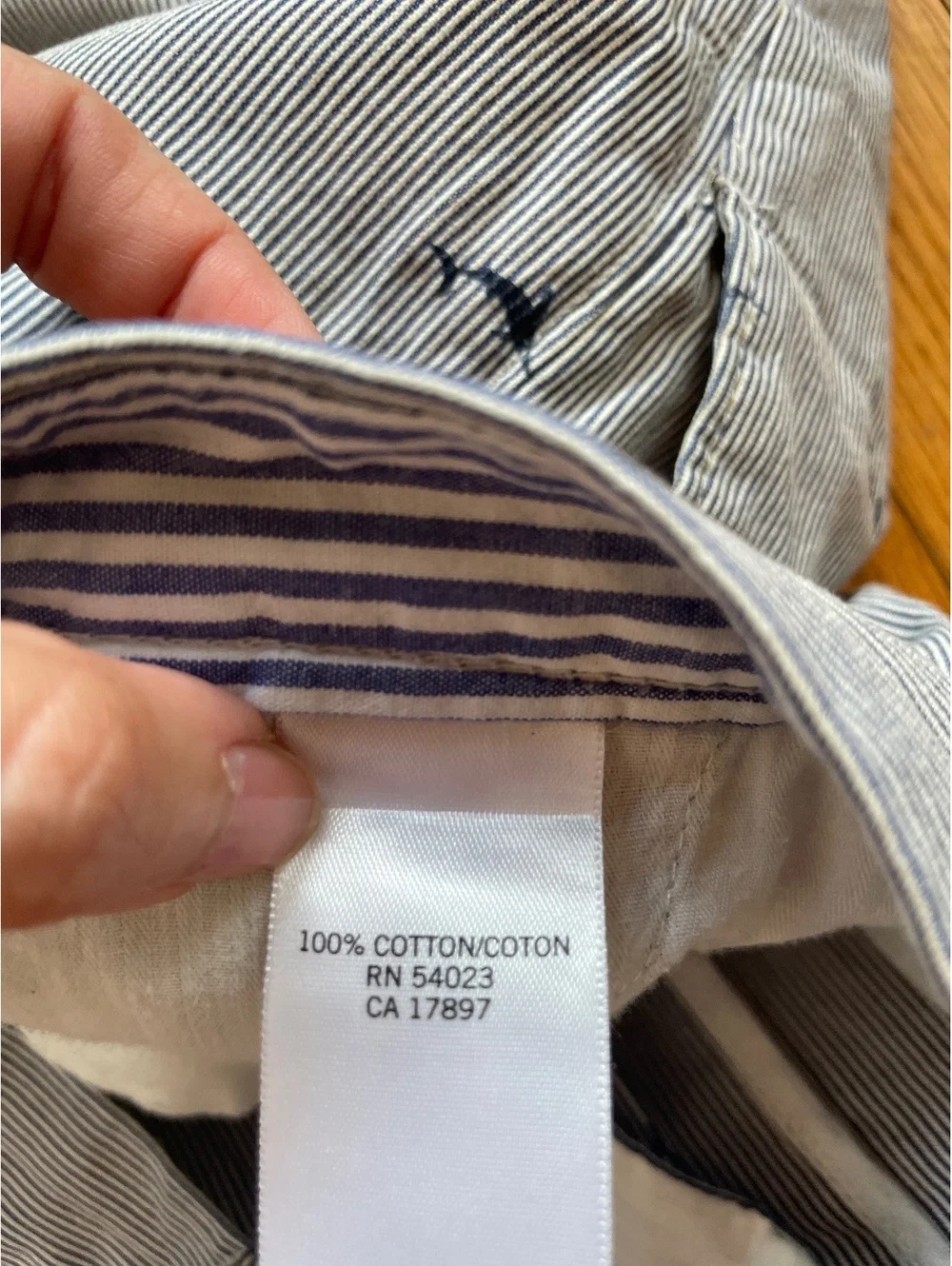 Banana Republic Men's Blue White Striped Marlin Cotton Shorts Nautical Size 33